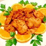 鶏胸肉☆オレンジ照り焼き